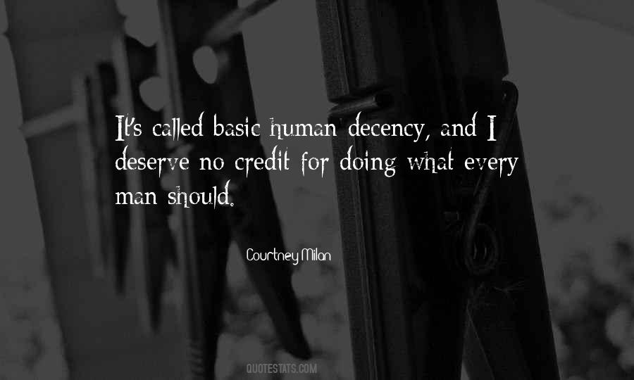 Basic Human Decency Quotes #1395467