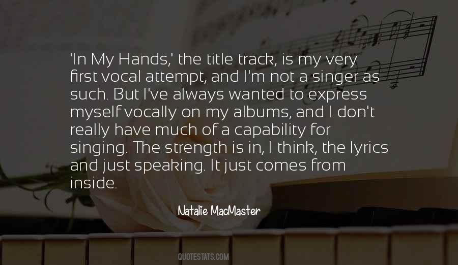 Quotes About A Singer #1087533