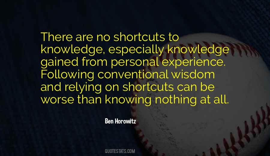 Quotes About Shortcuts #932703