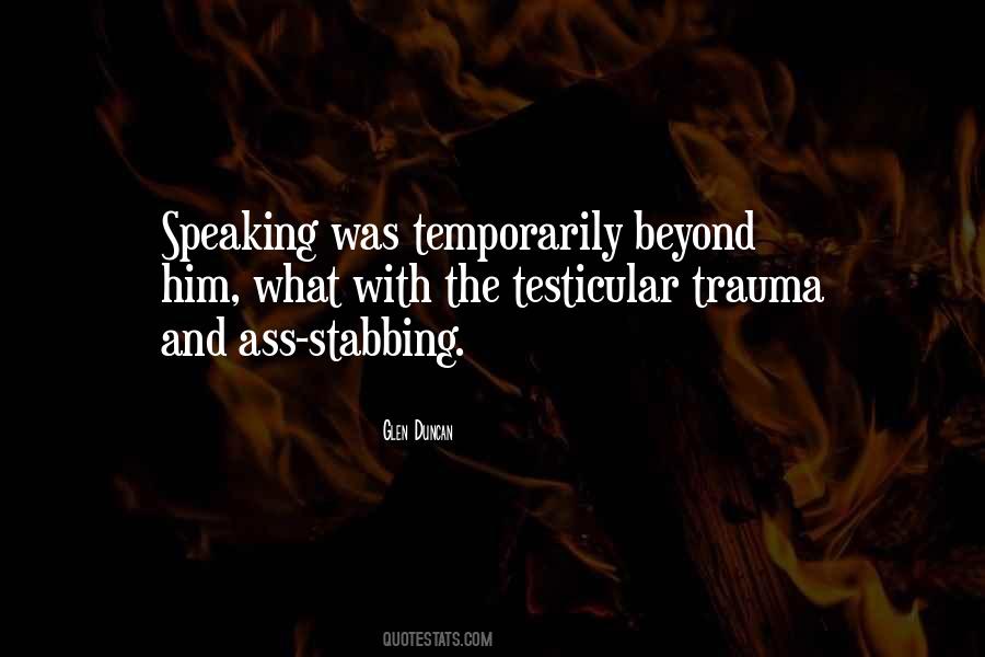 Quotes About Stabbing #976517
