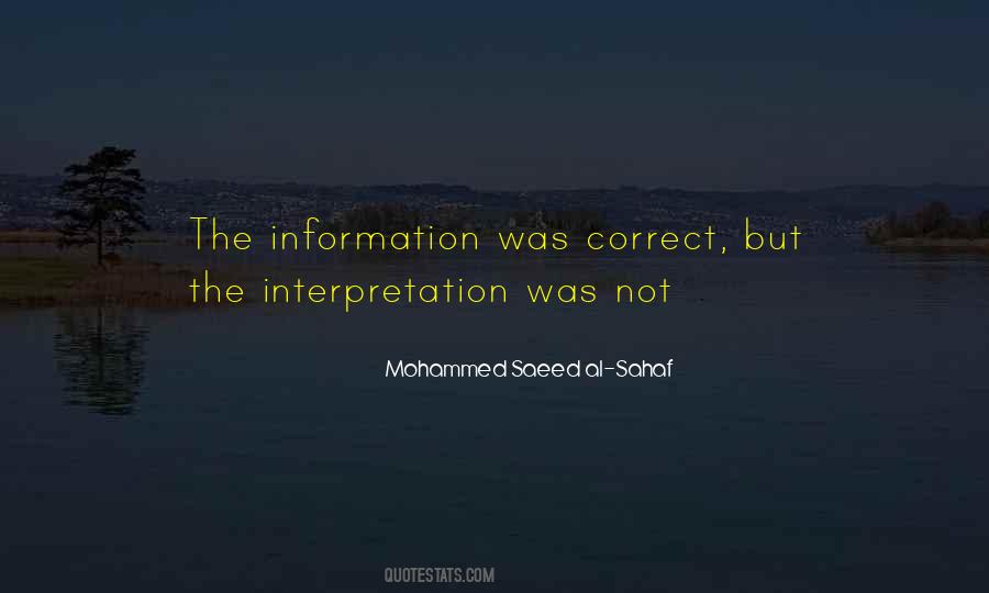 Quotes About Correct Information #1020410