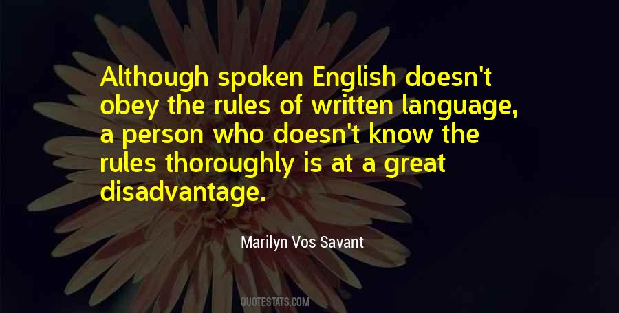 Quotes About Written Language #1119745