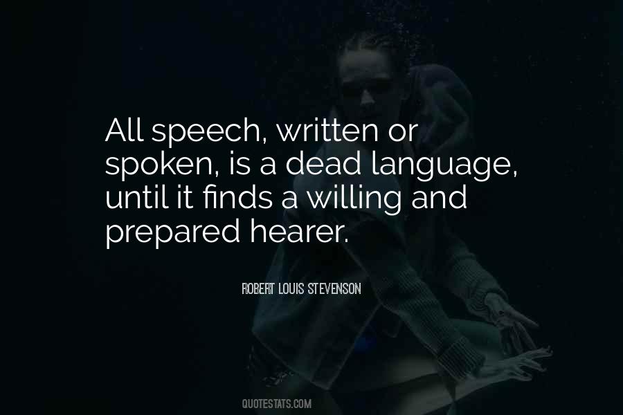 Quotes About Written Language #328656