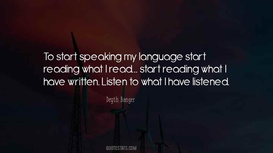 Quotes About Written Language #475740