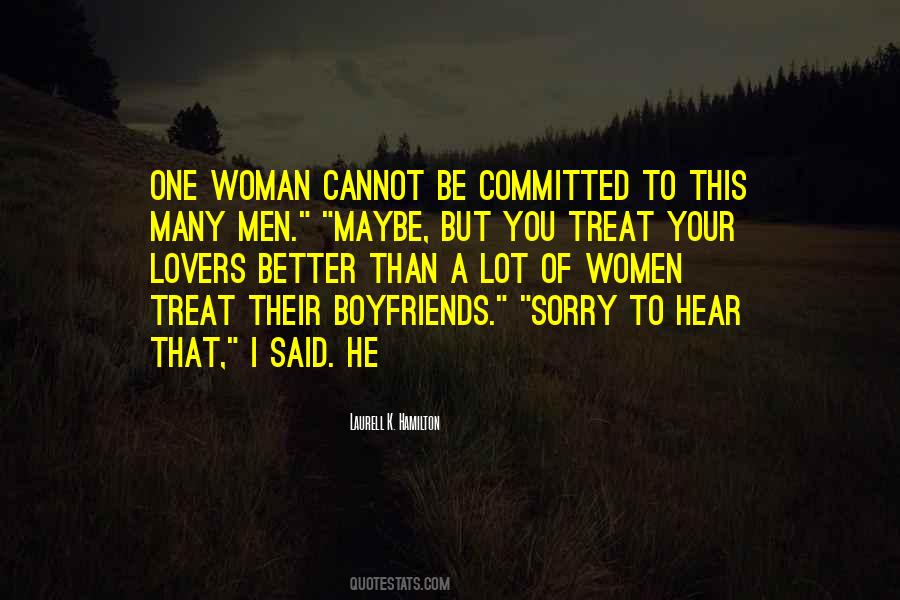 Quotes About How A Woman Should Treat Her Man #1650062