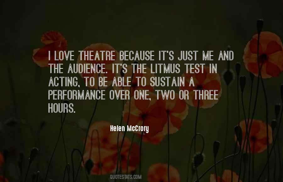 Acting And Theatre Quotes #816906
