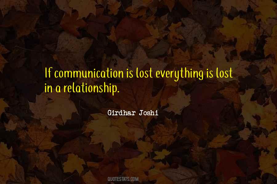 Quotes About Relationship Communication #1665156