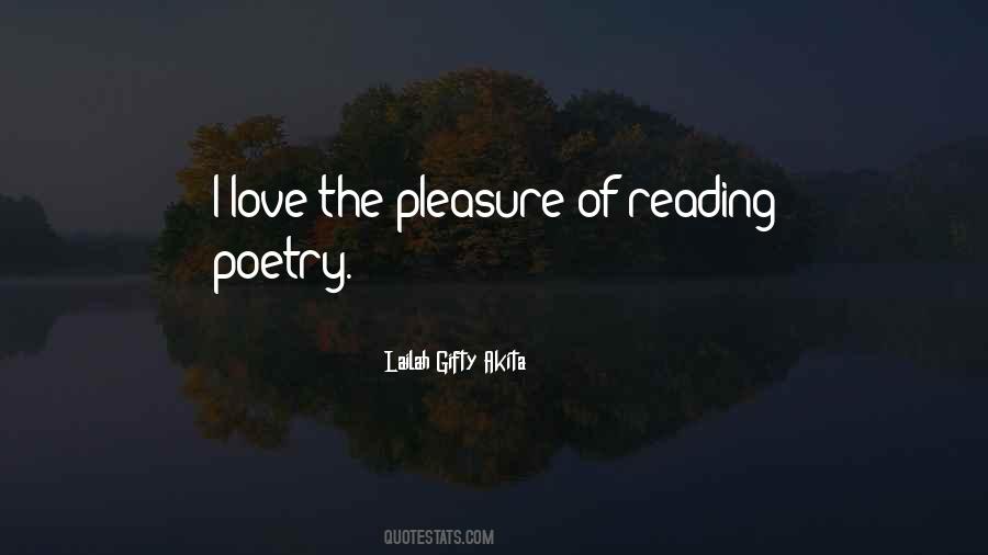 Quotes About Pleasure Of Reading #78244