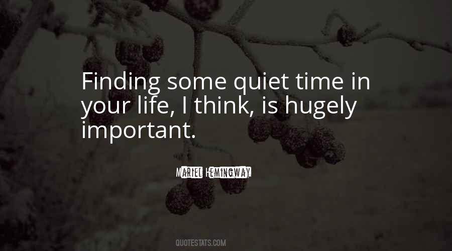 Quotes About Quiet Time #249914