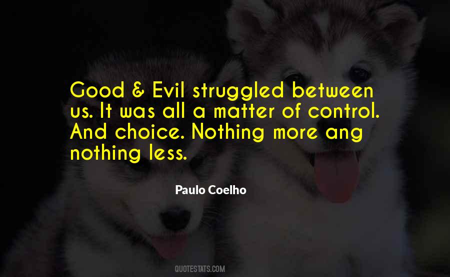 Quotes About The Choice Between Good And Evil #1525626