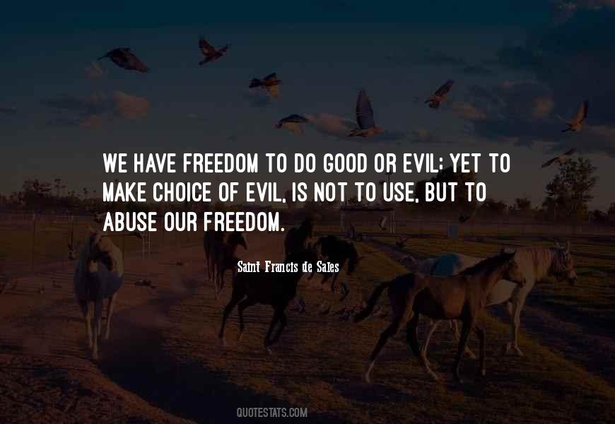 Quotes About The Choice Between Good And Evil #1765965