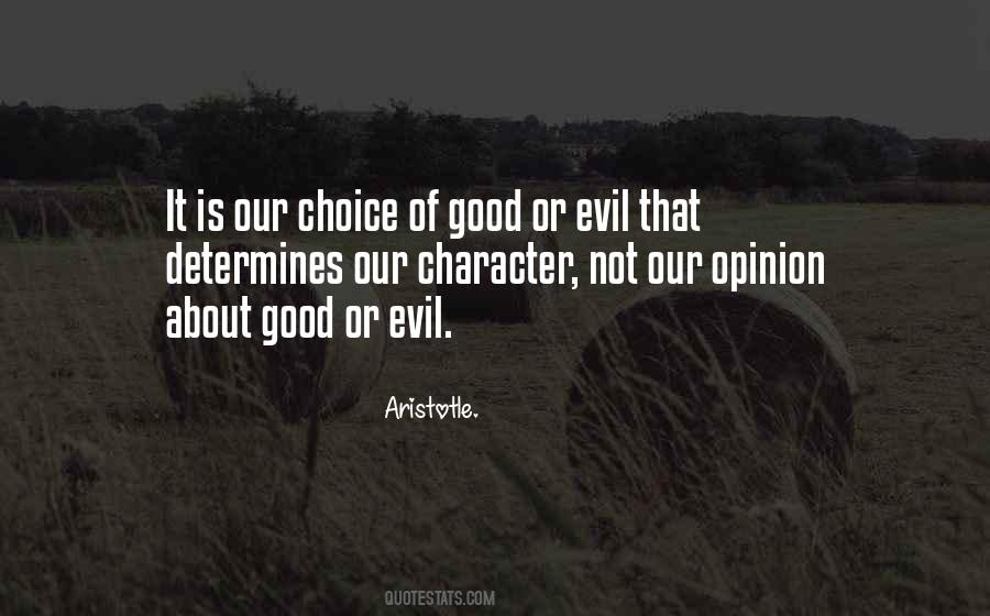 Quotes About The Choice Between Good And Evil #318981