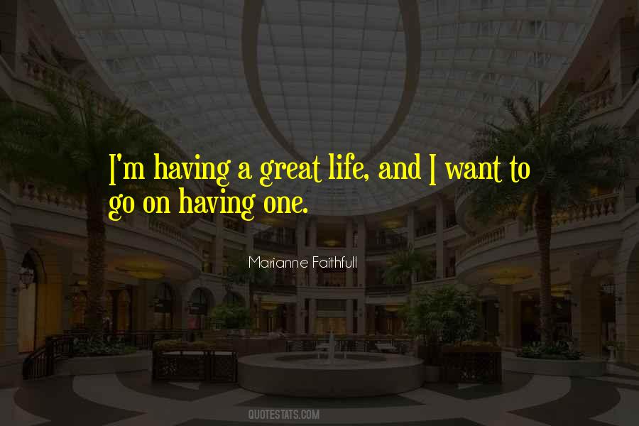 Quotes About Having A Great Life #1550003