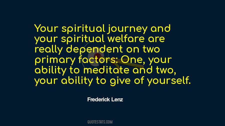 Spiritual Welfare Quotes #547412