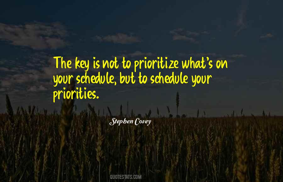 Quotes About Prioritize #1326860