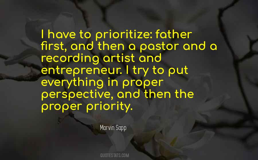 Quotes About Prioritize #566192