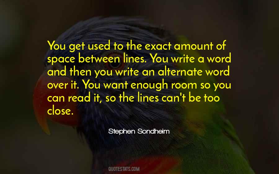 Space Between Lines Quotes #406135