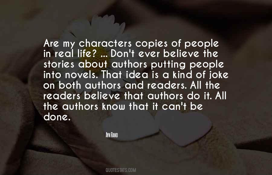 Quotes About Authors And Their Characters #1061236