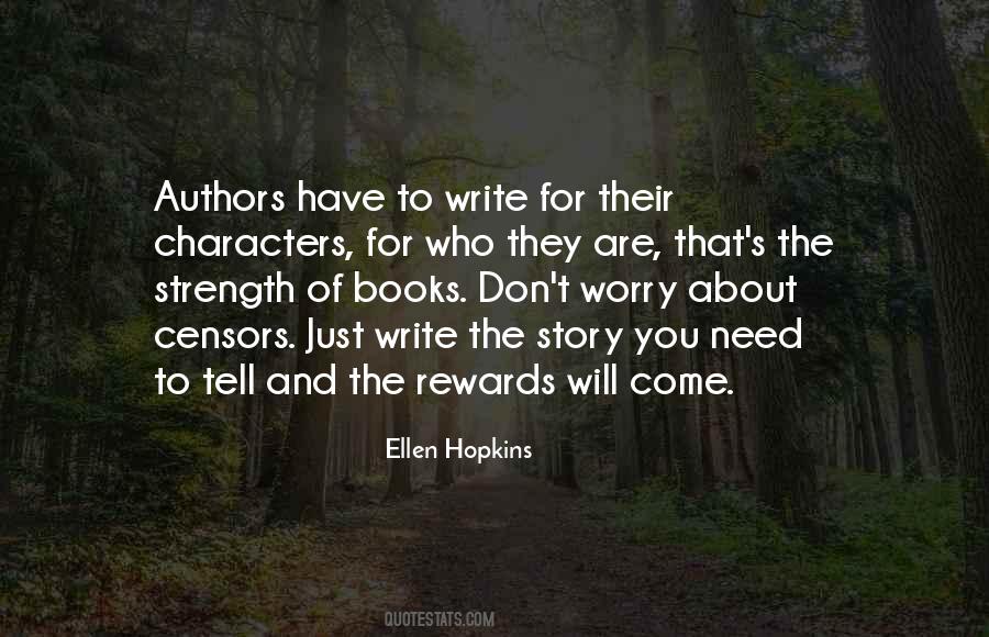 Quotes About Authors And Their Characters #128578