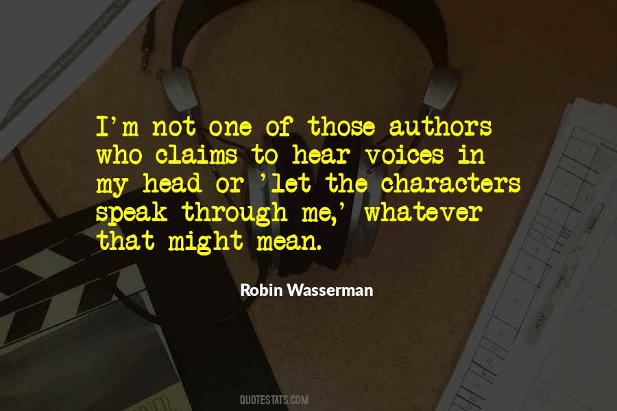 Quotes About Authors And Their Characters #896965