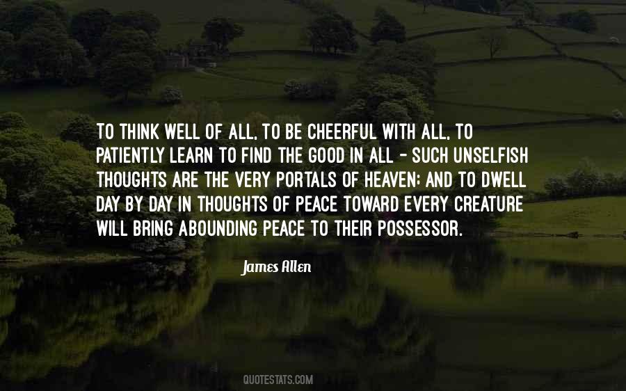 Thoughts Of Peace Quotes #1220403