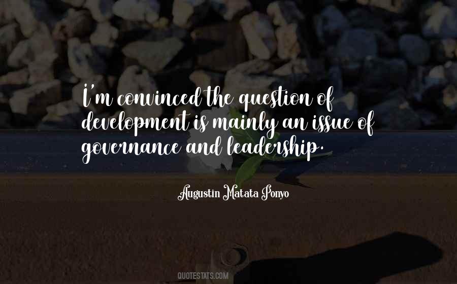 Quotes About Leadership And Governance #1132105