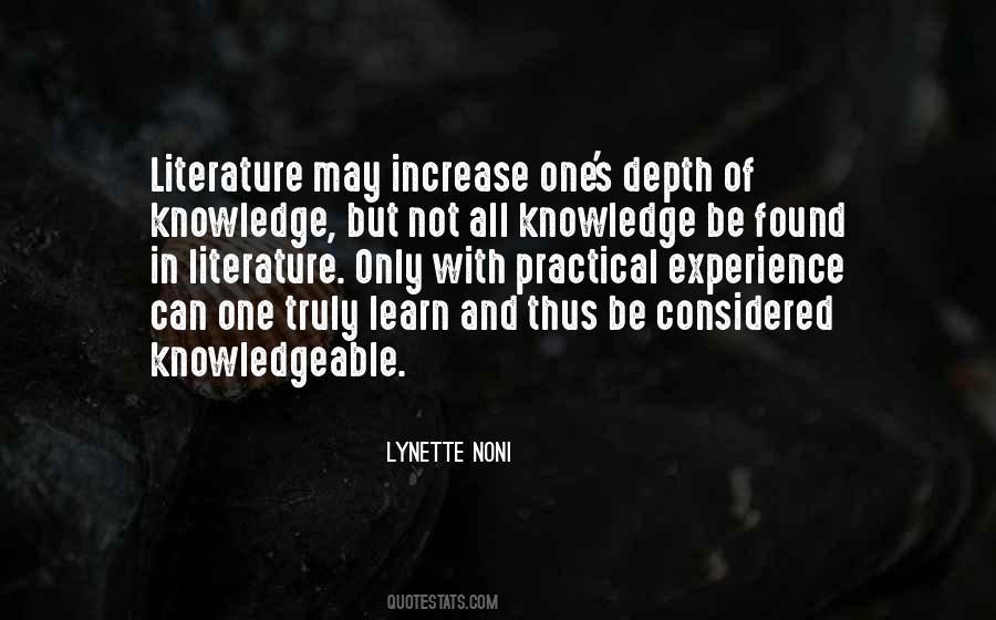 Quotes About Experience And Knowledge #241253