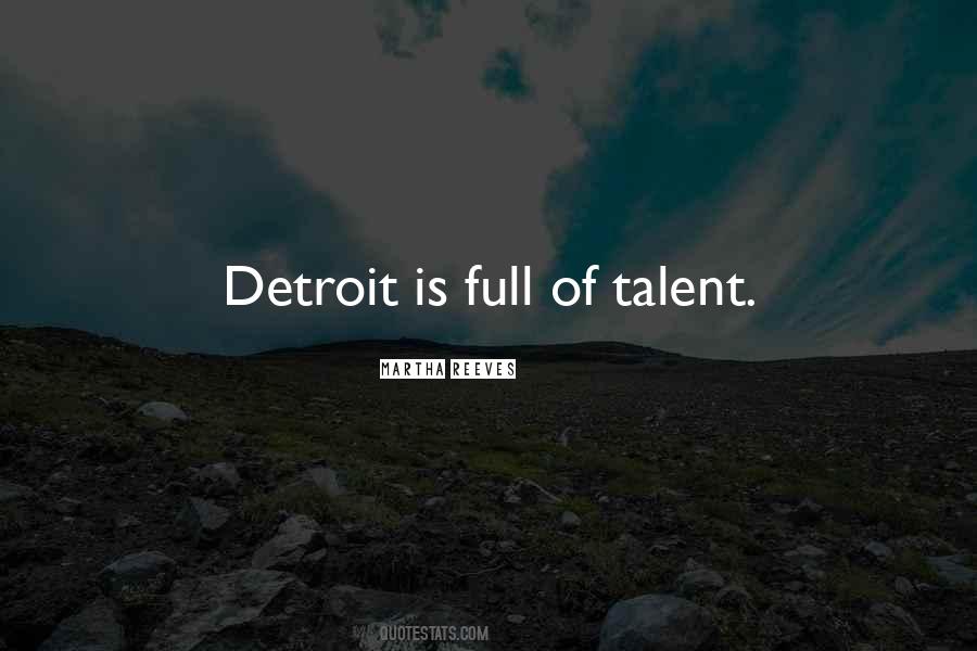 Quotes About Detroit #1040274