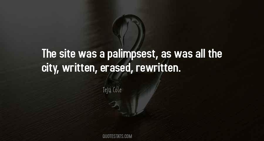 Quotes About Palimpsest #1367716