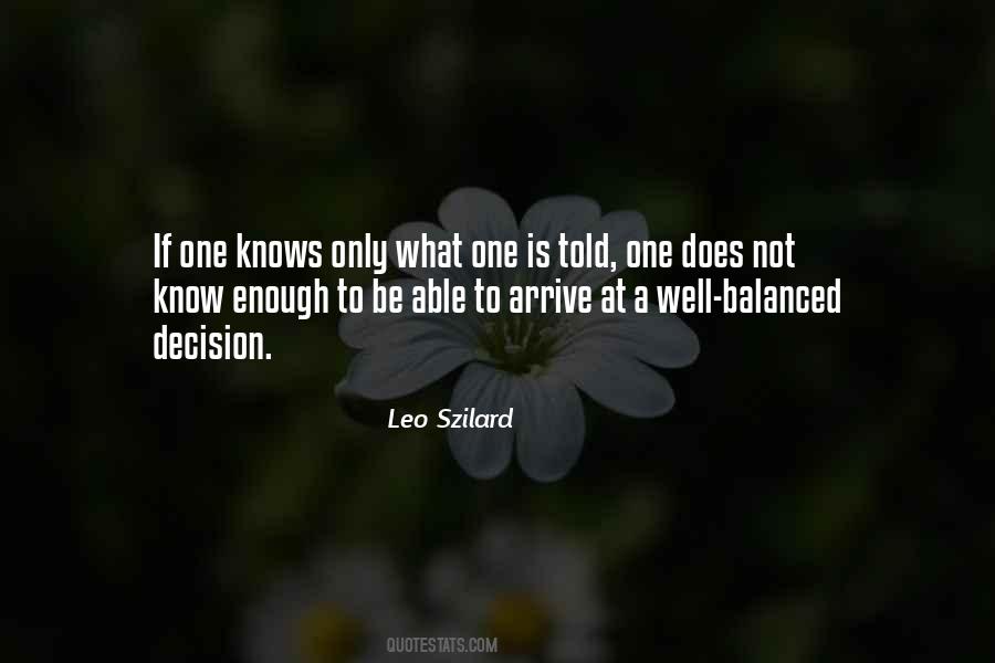 Quotes About Balanced #1313855