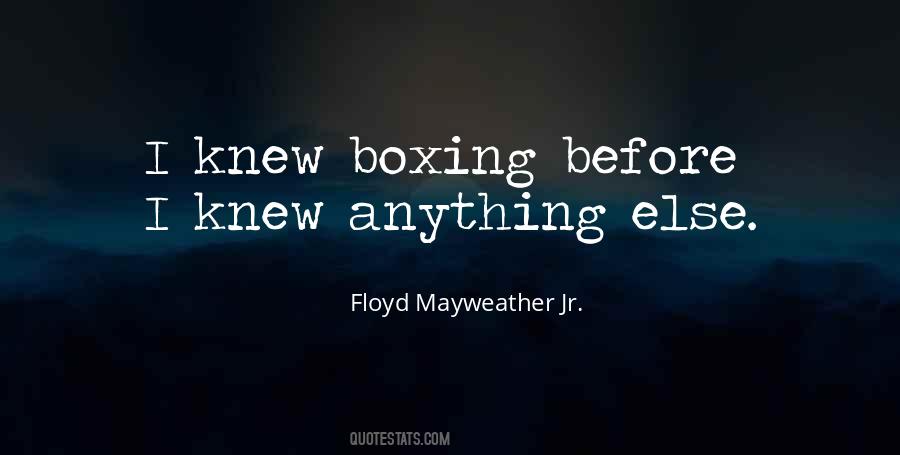 Quotes About Floyd Mayweather #873734