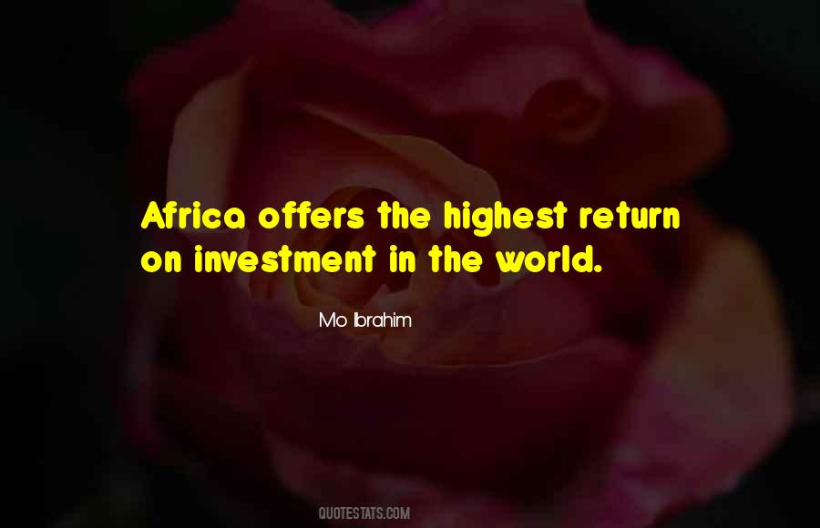 Quotes About Return On Investment #794695