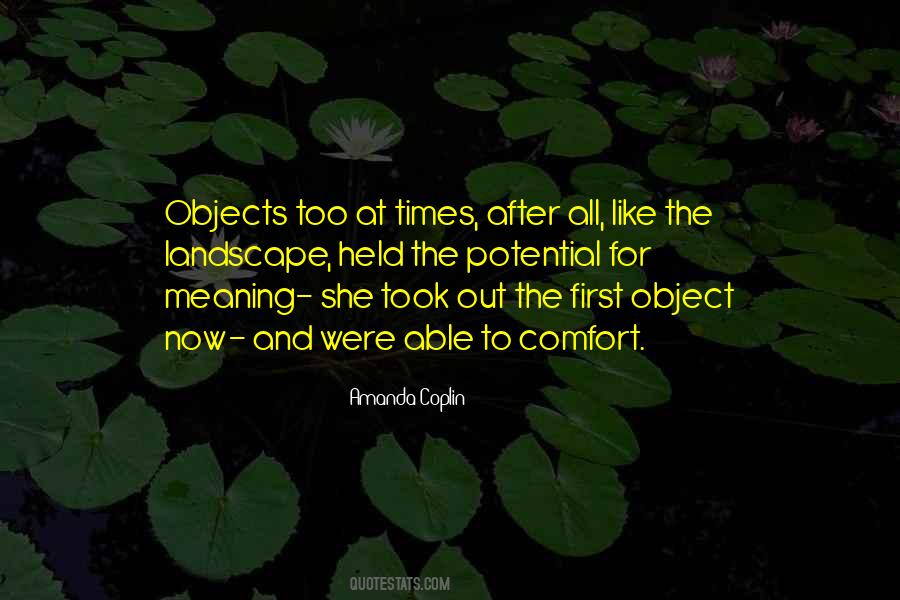 Quotes About Comfort Objects #826640