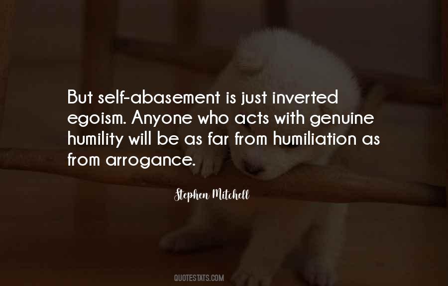 Self Abasement Quotes #801771