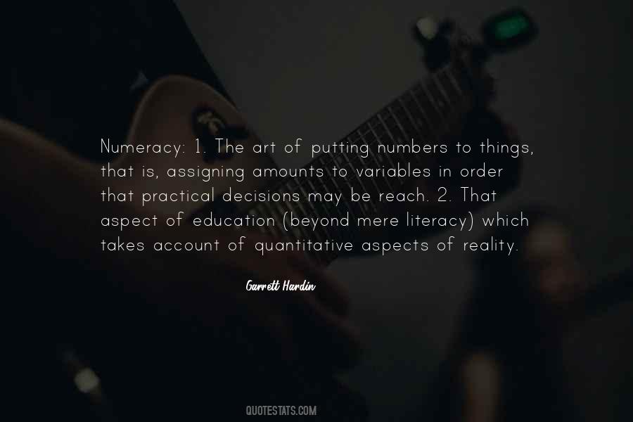 Quotes About Numeracy #1468391