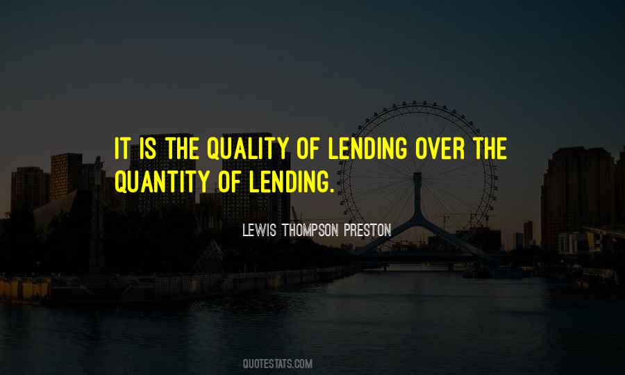 Quotes About Lending #301341