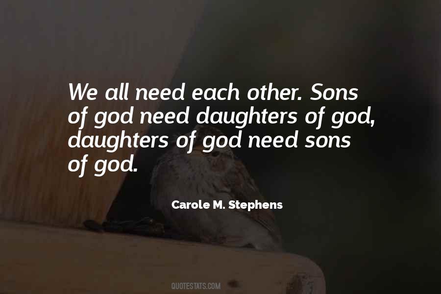 Quotes About Daughters Of God #1109171