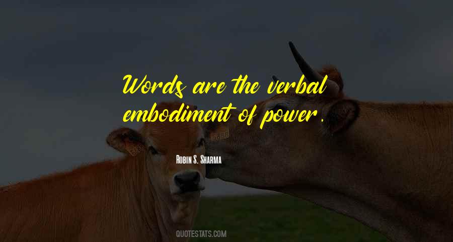 Quotes About Embodiment #195291