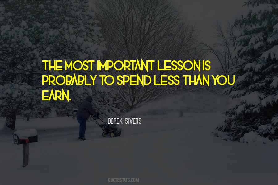 Quotes About Important Lessons #636313