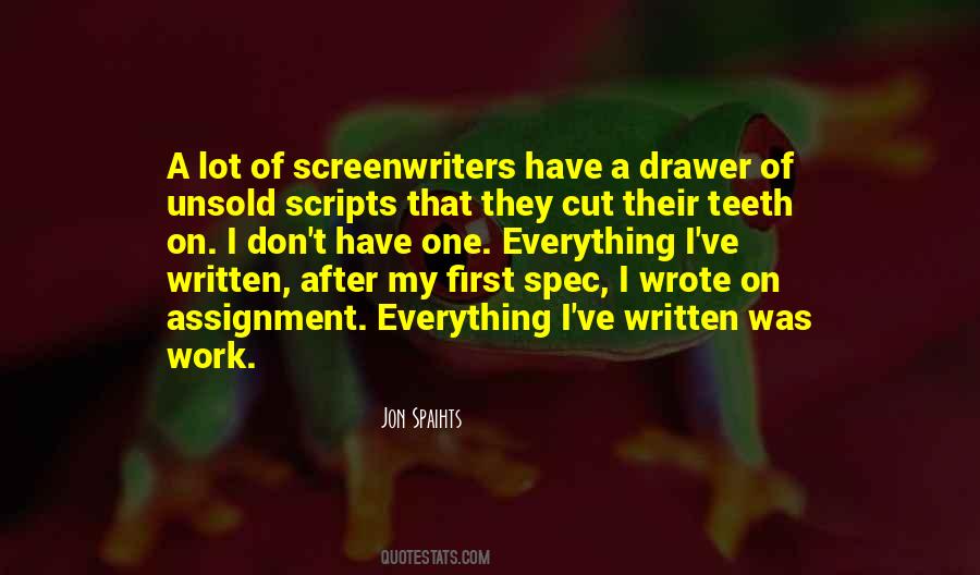 Quotes About Screenwriters #1676241