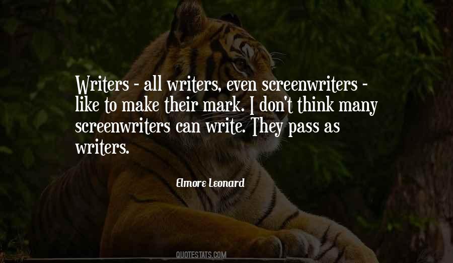 Quotes About Screenwriters #344928