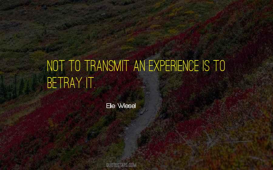 Quotes About An Experience #970146