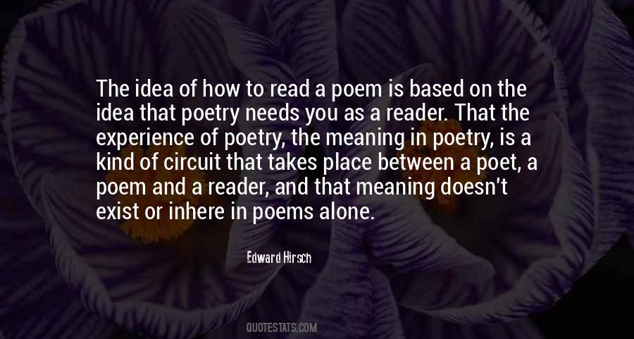 Poem Poetry Poet Quotes #297175