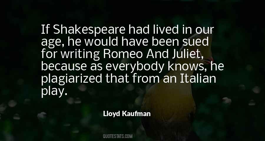 Play Romeo And Juliet Quotes #731657