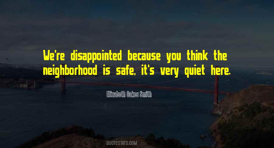 Quotes About Disappointed #1400417