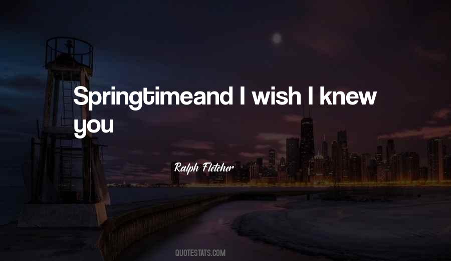 Quotes About I Wish You Knew #190590