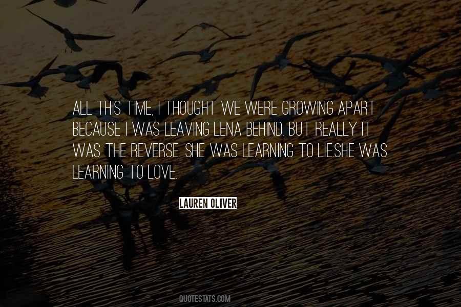 Quotes About Growing Apart #1100106