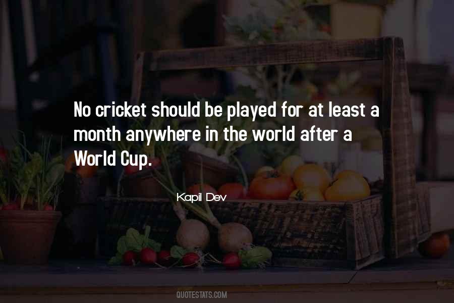 Quotes About Cricket World Cup #1395480