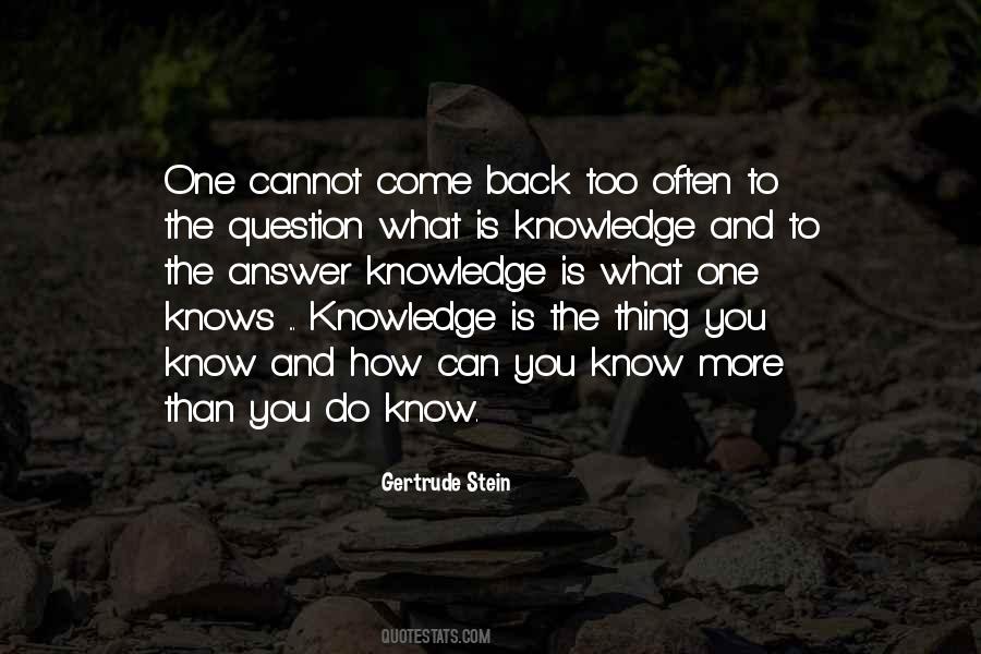 What Is Knowledge Quotes #247229