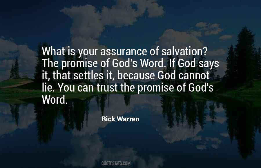 Assurance That God Quotes #1707097